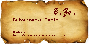 Bukovinszky Zsolt névjegykártya