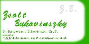 zsolt bukovinszky business card